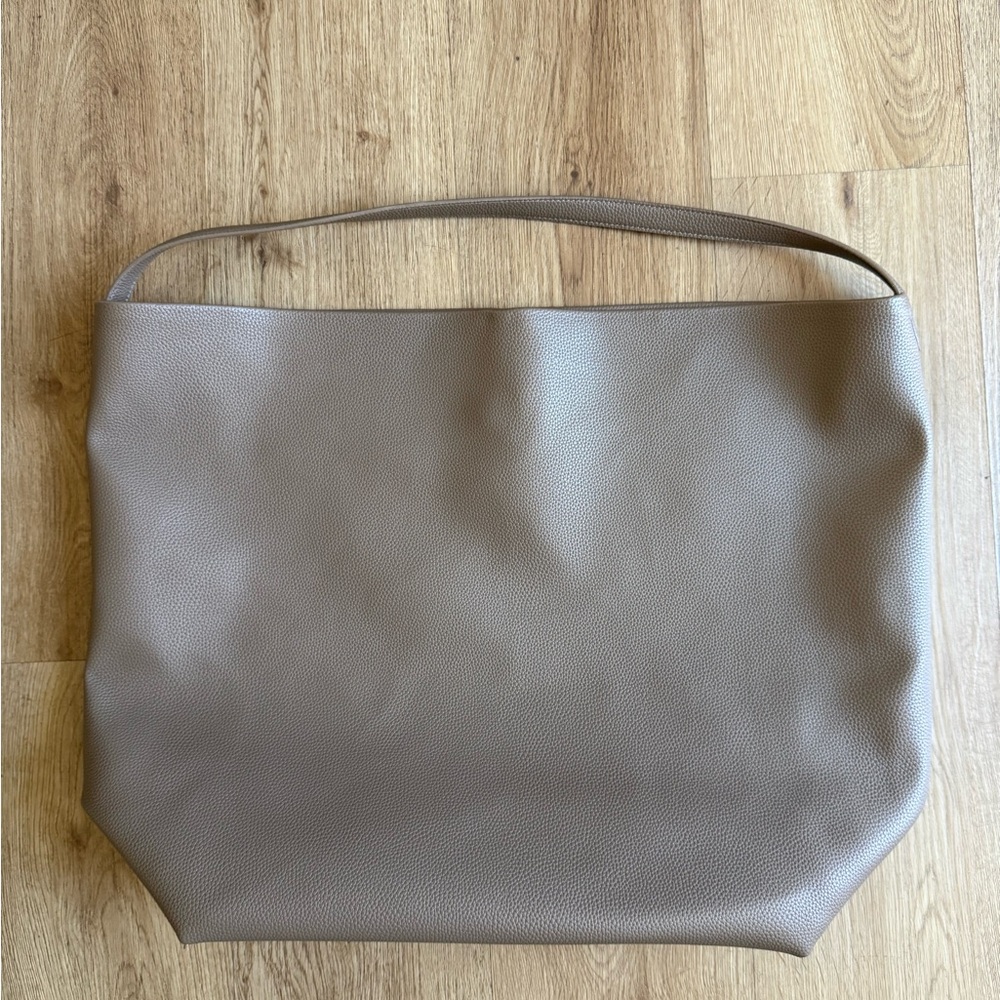 NWT Oak+Fort Brown Taupe Oversized Large Shoulder Tote Bag Contemporary